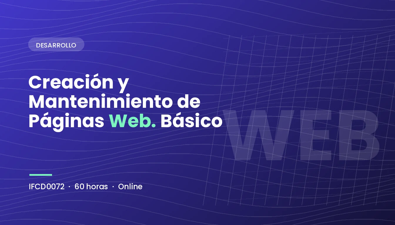 Creación y Mantenimiento de Páginas Web. Básico (IFCD0072)