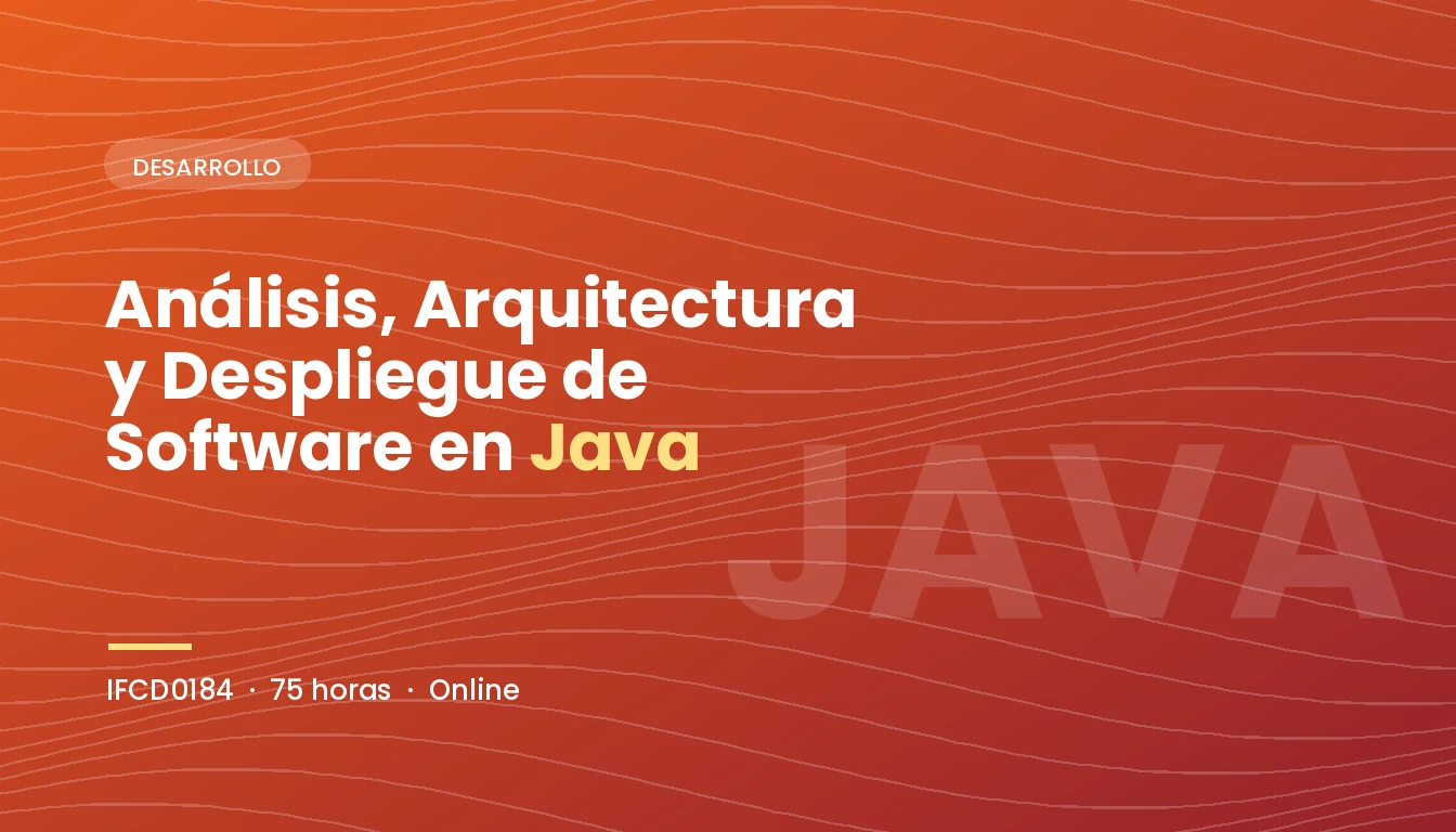 Análisis, Arquitectura y Despliegue de Software en Java (IFCD0184)