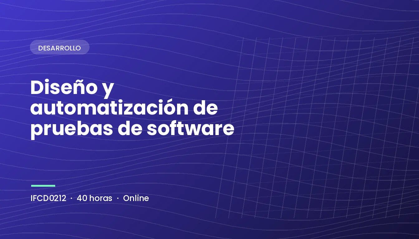 Diseño y Automatización de Pruebas de Software (IFCD0212)