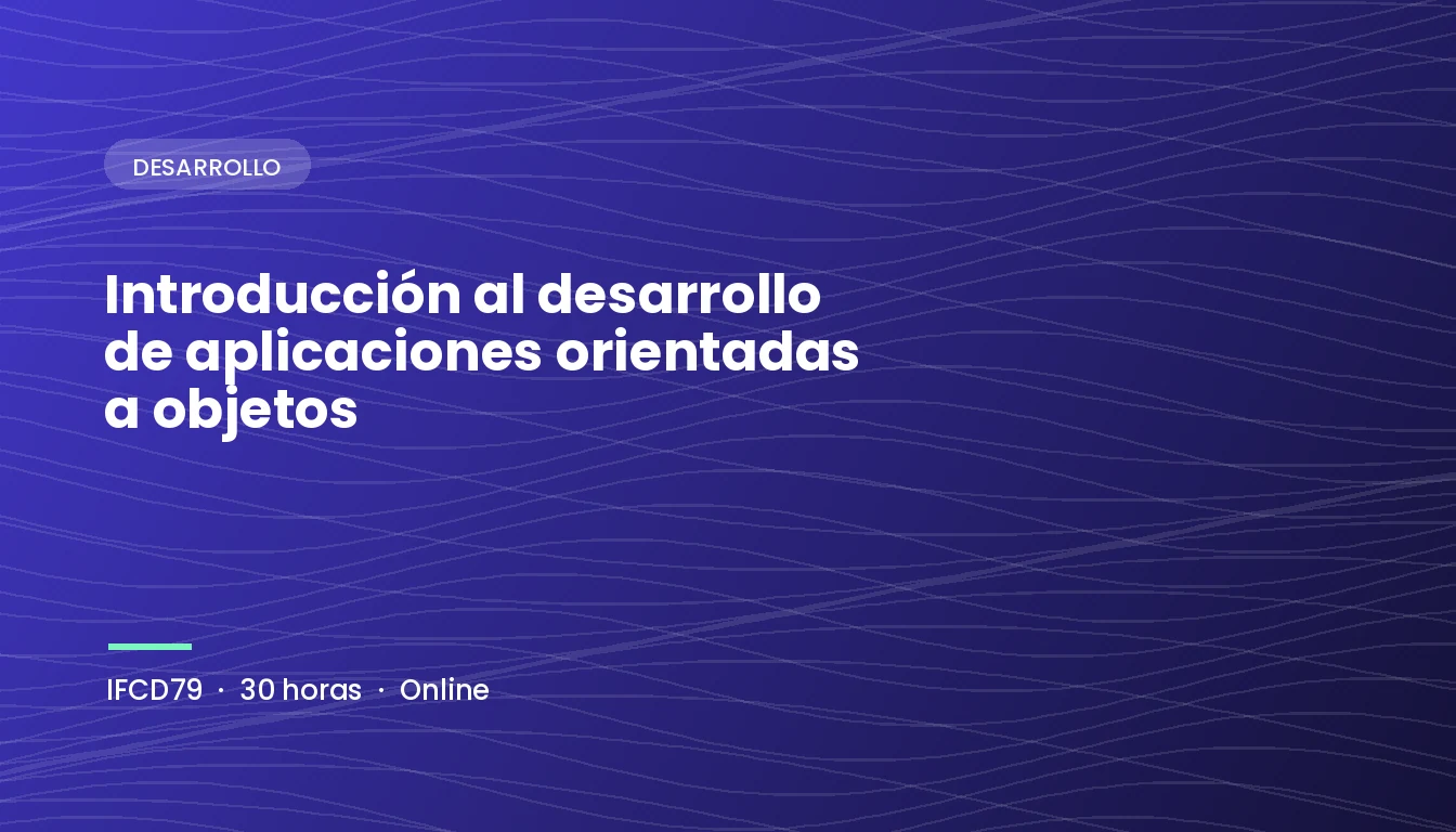 Introducción al Desarrollo de Aplicaciones Orientadas a Objetos (IFCD79)