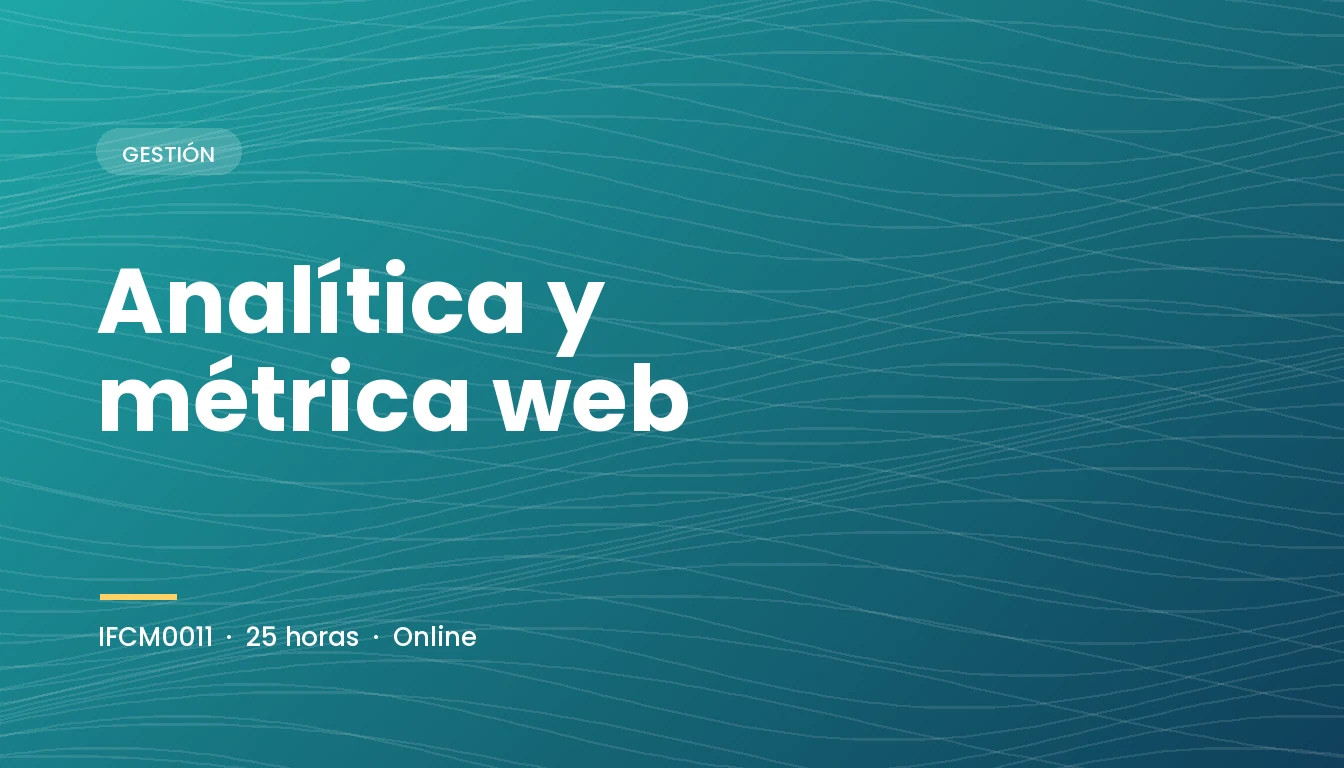 Analítica y Métrica Web (IFCM0011)
