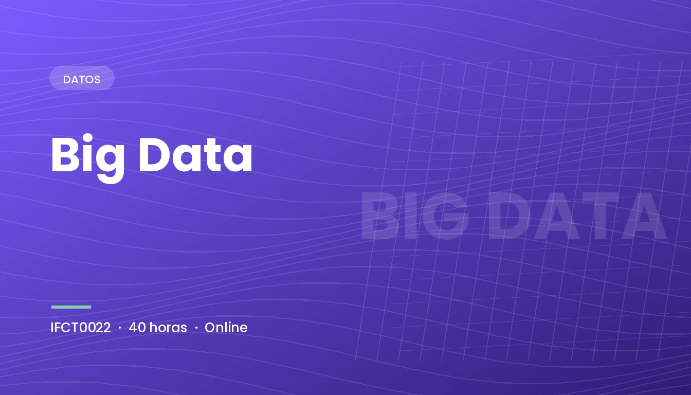 Big Data (IFCT0022)