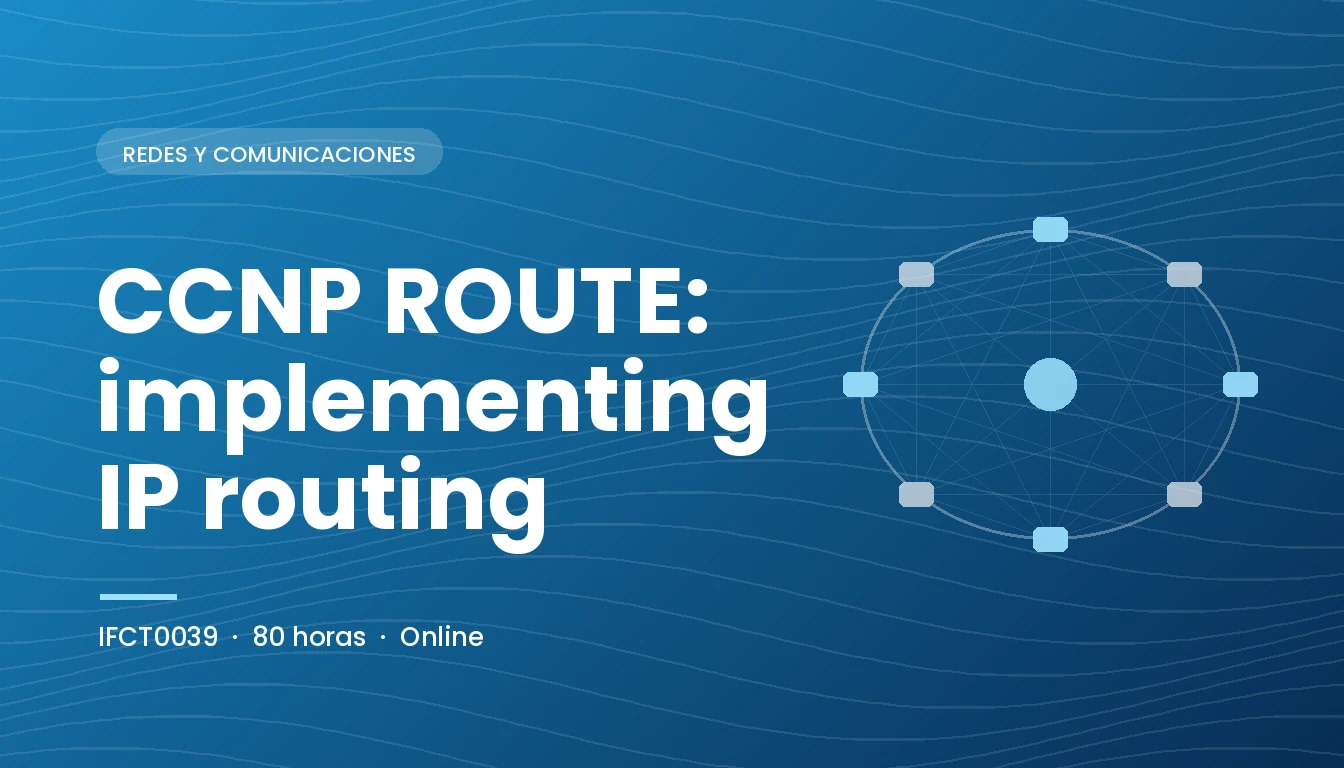 CCNP ROUTE: Implementing IP Routing (IFCT0039)