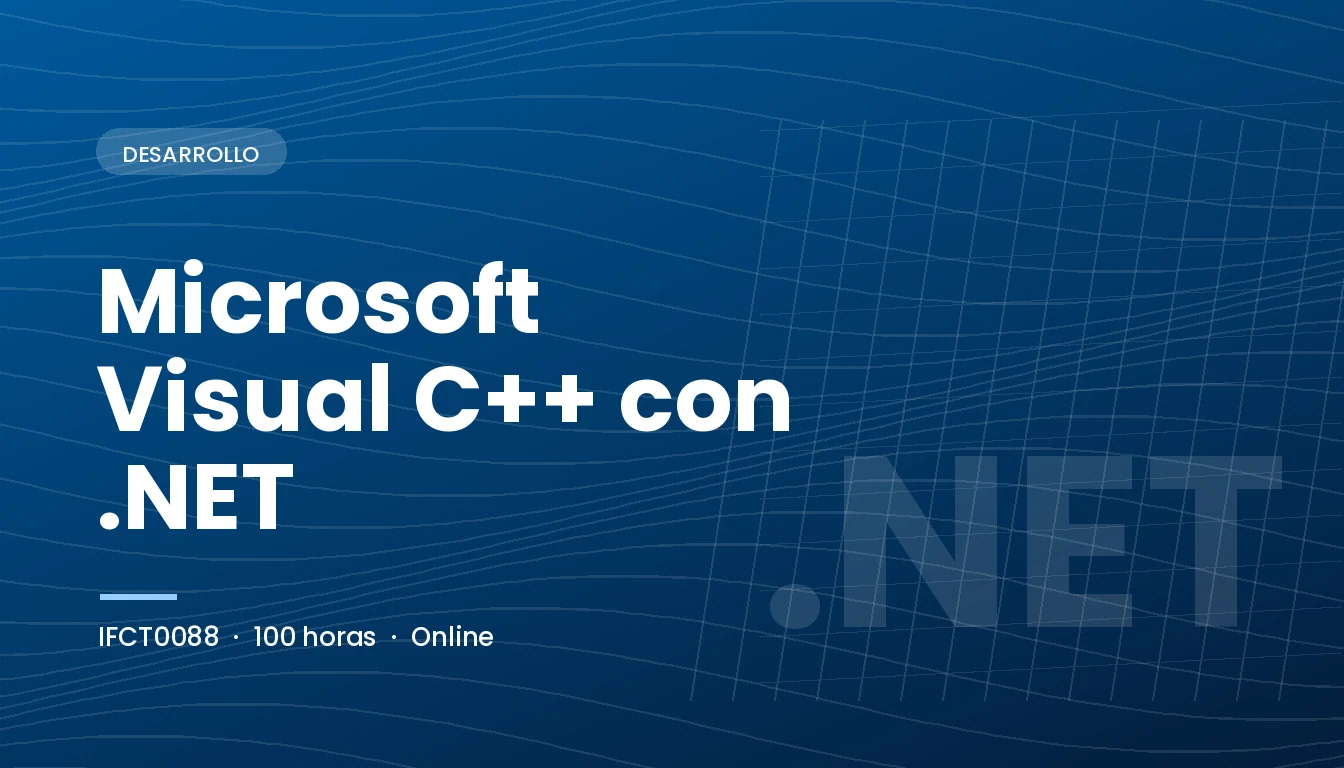 Microsoft Visual C++ con .NET (IFCT0088)