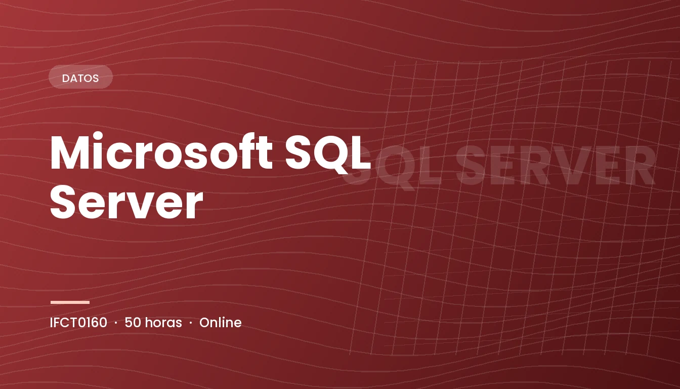 Microsoft SQL Server (IFCT0160)