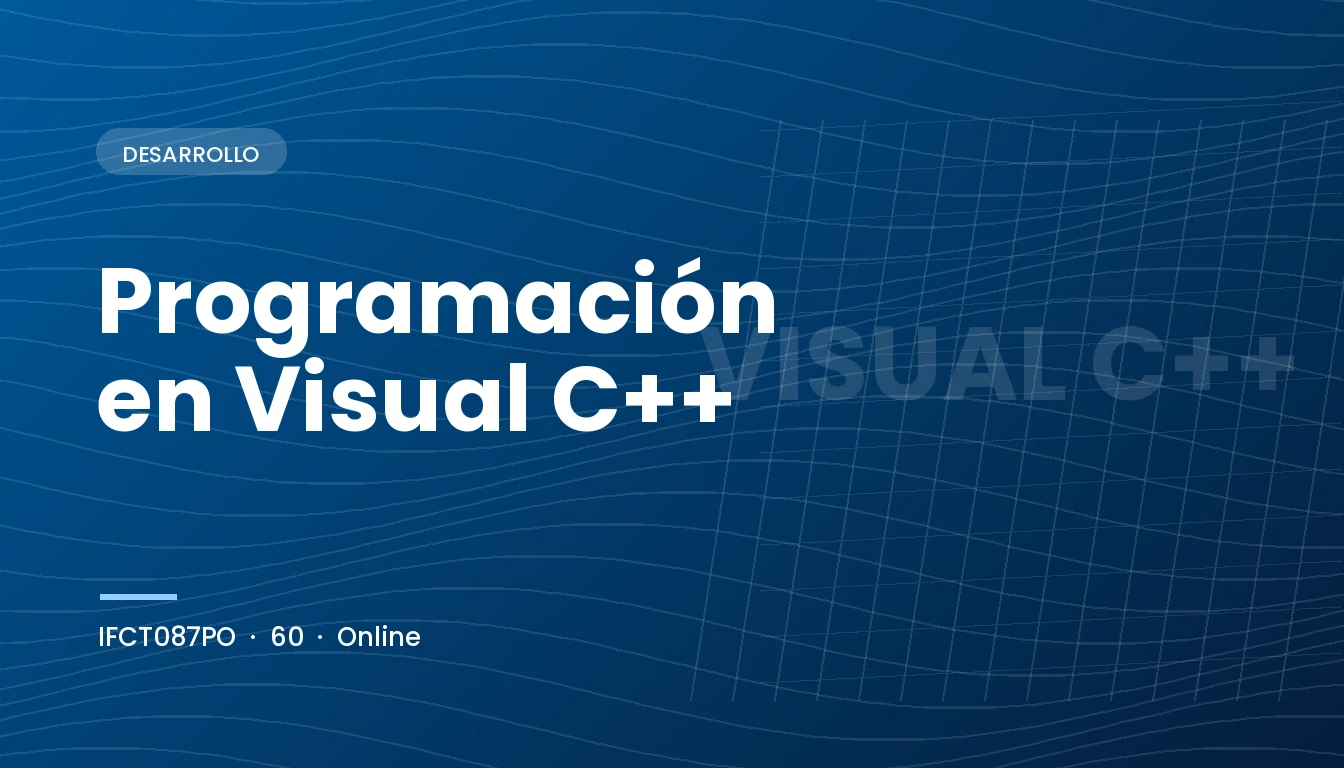 Programación en Visual C++ (IFCT087PO)