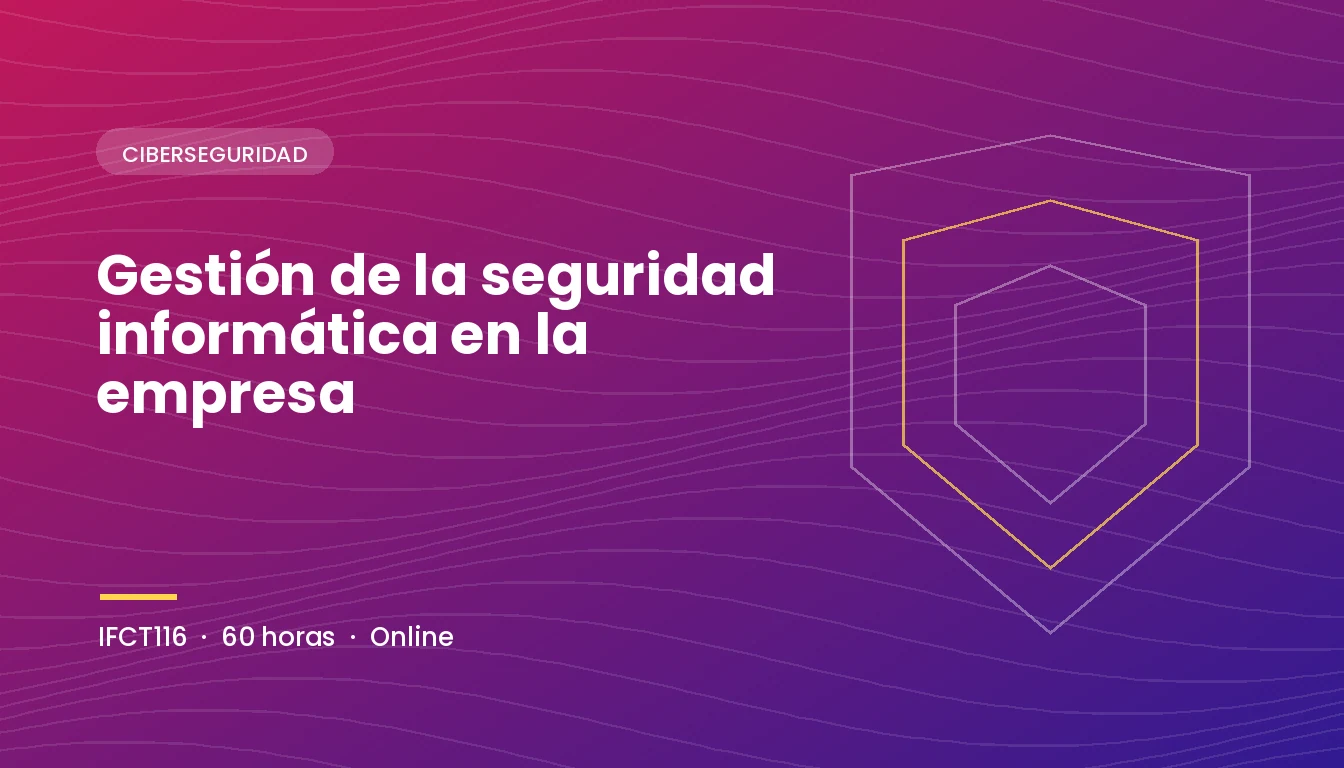 Gestión de la Seguridad Informática en la Empresa (IFCT116)