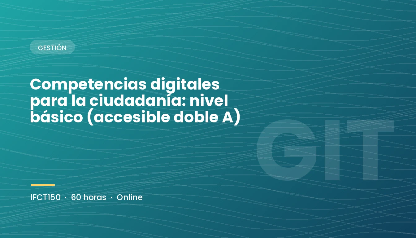 Competencias Digitales para la Ciudadanía: Nivel Básico (Accesible Doble A) (IFCT150)