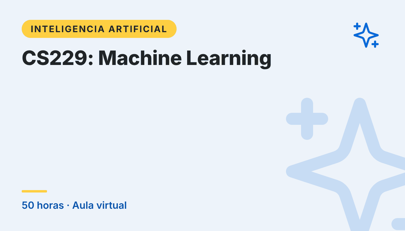 Portada del curso CS229: Machine Learning, 50 horas